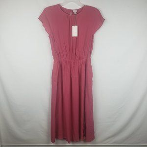 A New Day Pink Elastic Waist Dress Size Medium